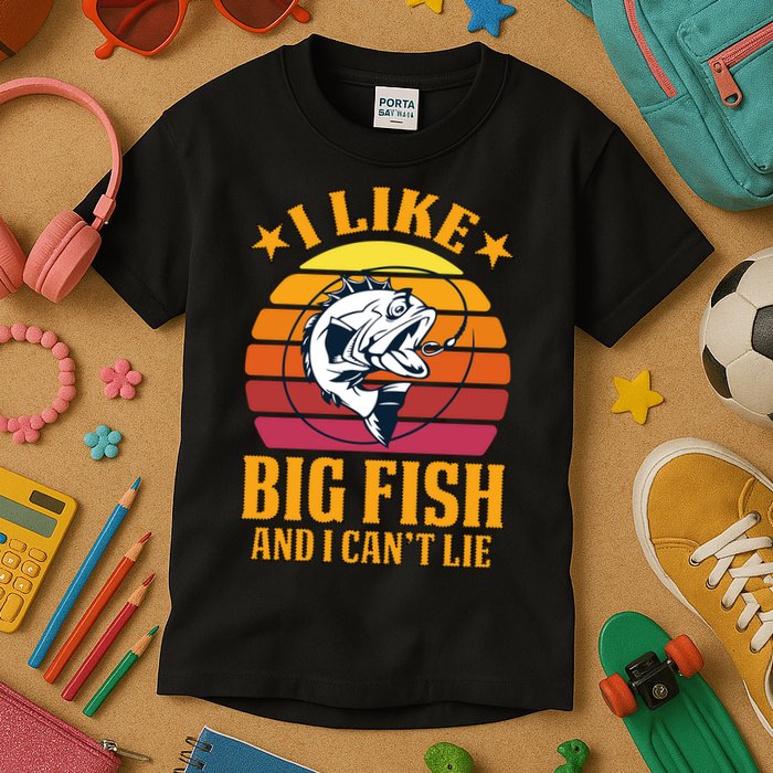 I Like Big Fish And I Cannot Lie Kids T-Shirt