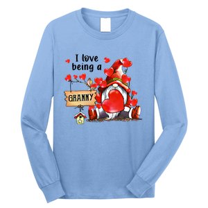 I Love Being A Granny Gnome Granny Heart Valentine's Day Gift Long Sleeve Shirt