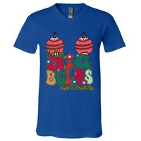 I Like Big Bulbs I Can Not Lie Christmas Couple Matching Gift V-Neck T-Shirt