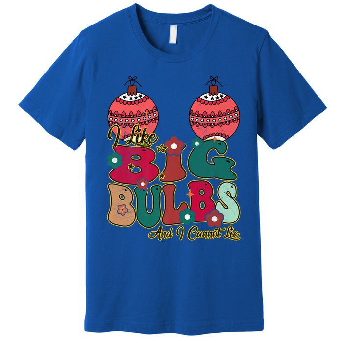 I Like Big Bulbs I Can Not Lie Christmas Couple Matching Gift Premium T-Shirt