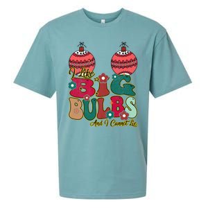 I Like Big Bulbs I Can Not Lie Christmas Couple Matching Gift Sueded Cloud Jersey T-Shirt