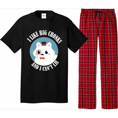 I Like Big Chonks And I CanT Lie Funny Cat Lover Owner Funny Gift Pajama Set