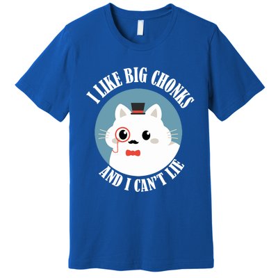 I Like Big Chonks And I CanT Lie Funny Cat Lover Owner Funny Gift Premium T-Shirt