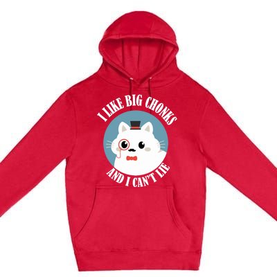 I Like Big Chonks And I CanT Lie Funny Cat Lover Owner Funny Gift Premium Pullover Hoodie