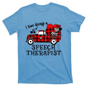 I Love Being A Speech Therapist Flannel Cute Valentine's Day Gift T-Shirt