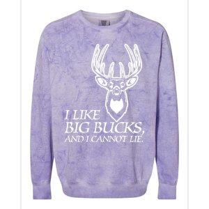 I Like Big Bucks And I Cannot Lie Gift Funny Deer Hunting Gift Colorblast Crewneck Sweatshirt