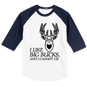 I Like Big Bucks And I Cannot Lie Gift Funny Deer Hunting Gift Baseball Sleeve Shirt