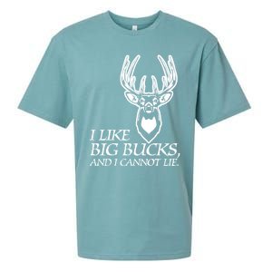 I Like Big Bucks And I Cannot Lie Gift Funny Deer Hunting Gift Sueded Cloud Jersey T-Shirt