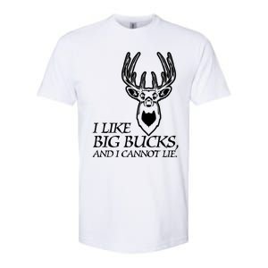 I Like Big Bucks And I Cannot Lie Gift Funny Deer Hunting Gift Softstyle CVC T-Shirt