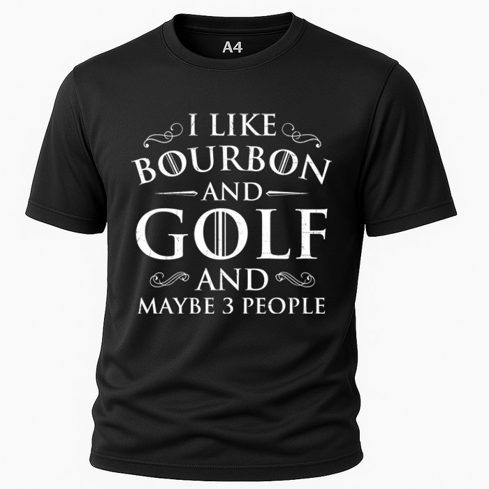 I Like Bourbon Golf Lover Golfing Golfer Putter Cooling Performance Crew T-Shirt