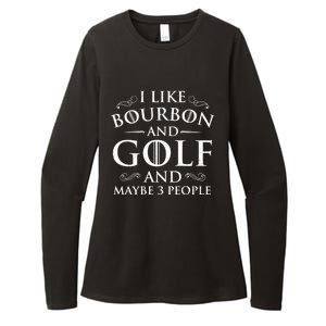 I Like Bourbon Golf Lover Golfing Golfer Putter Womens CVC Long Sleeve Shirt