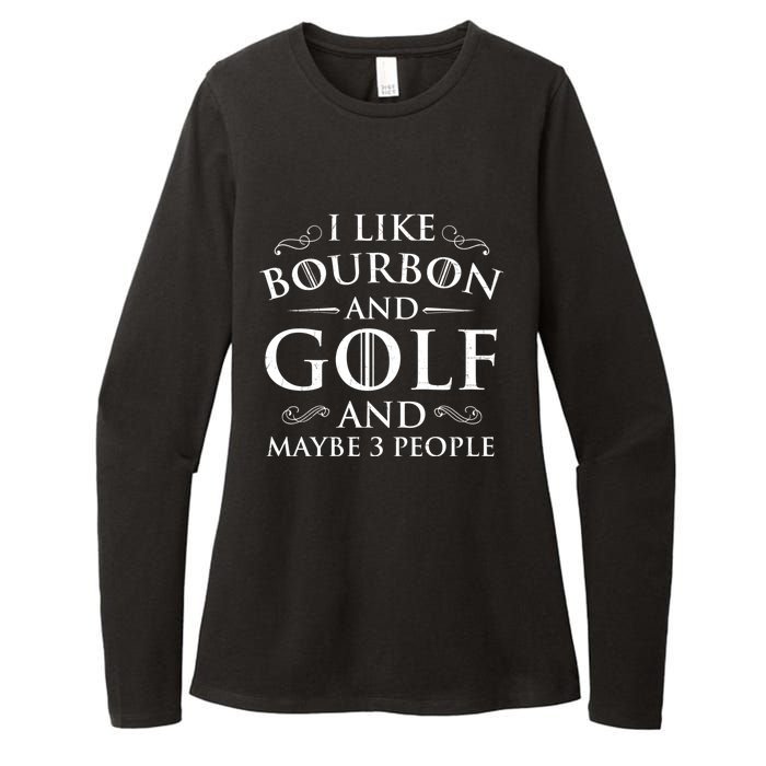 I Like Bourbon Golf Lover Golfing Golfer Putter Womens CVC Long Sleeve Shirt