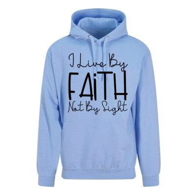 I Live By Faith Not By Sight Thankful Grateful Christians Cute Gift Unisex Surf Hoodie