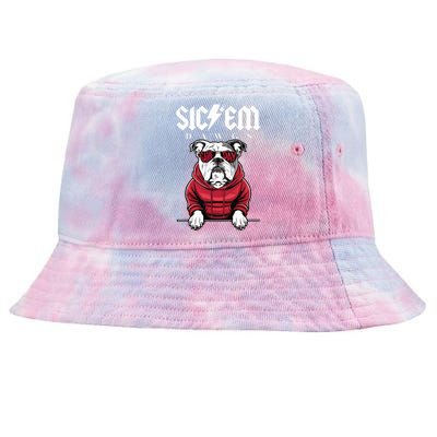 I Love Bulldog Proud Name Vintage Game Day Funny Dog Animal Tie-Dyed Bucket Hat