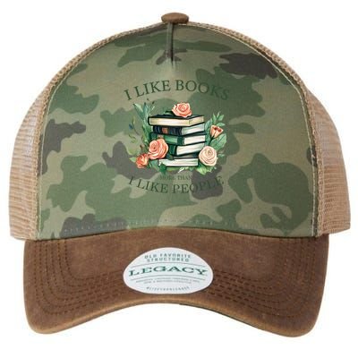 I like books more than i like people book lovers Legacy Tie Dye Trucker Hat