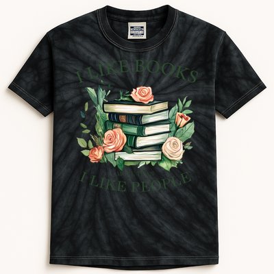 I like books more than i like people book lovers Kids Tie-Dye T-Shirt