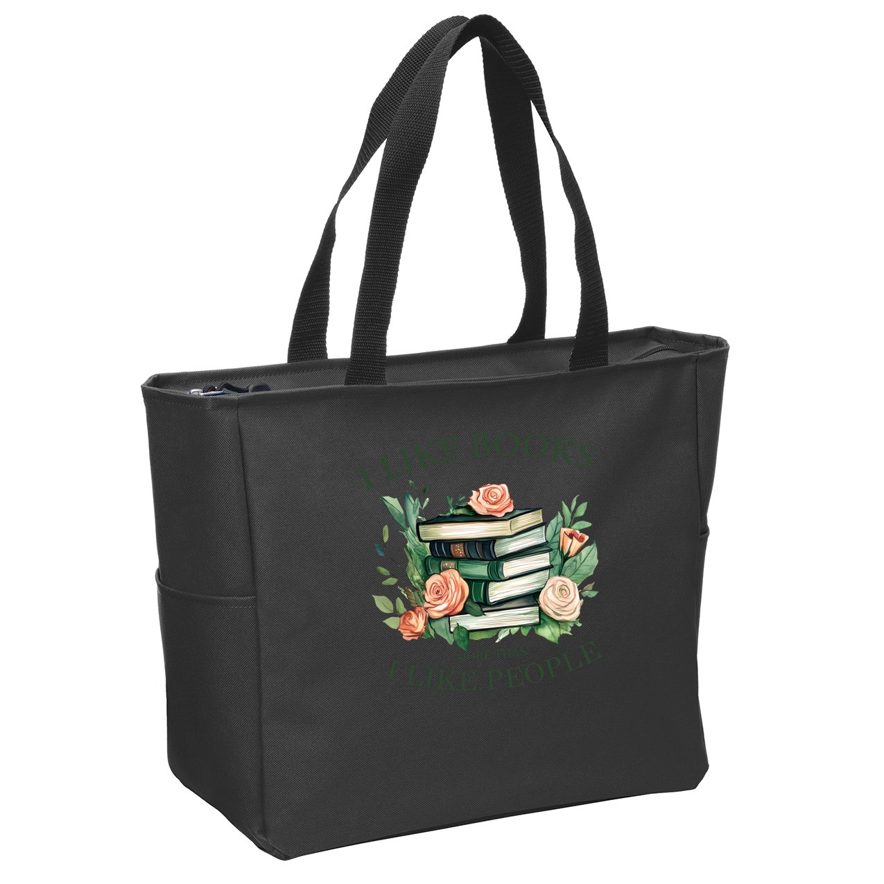 I like books more than i like people book lovers Zip Tote Bag