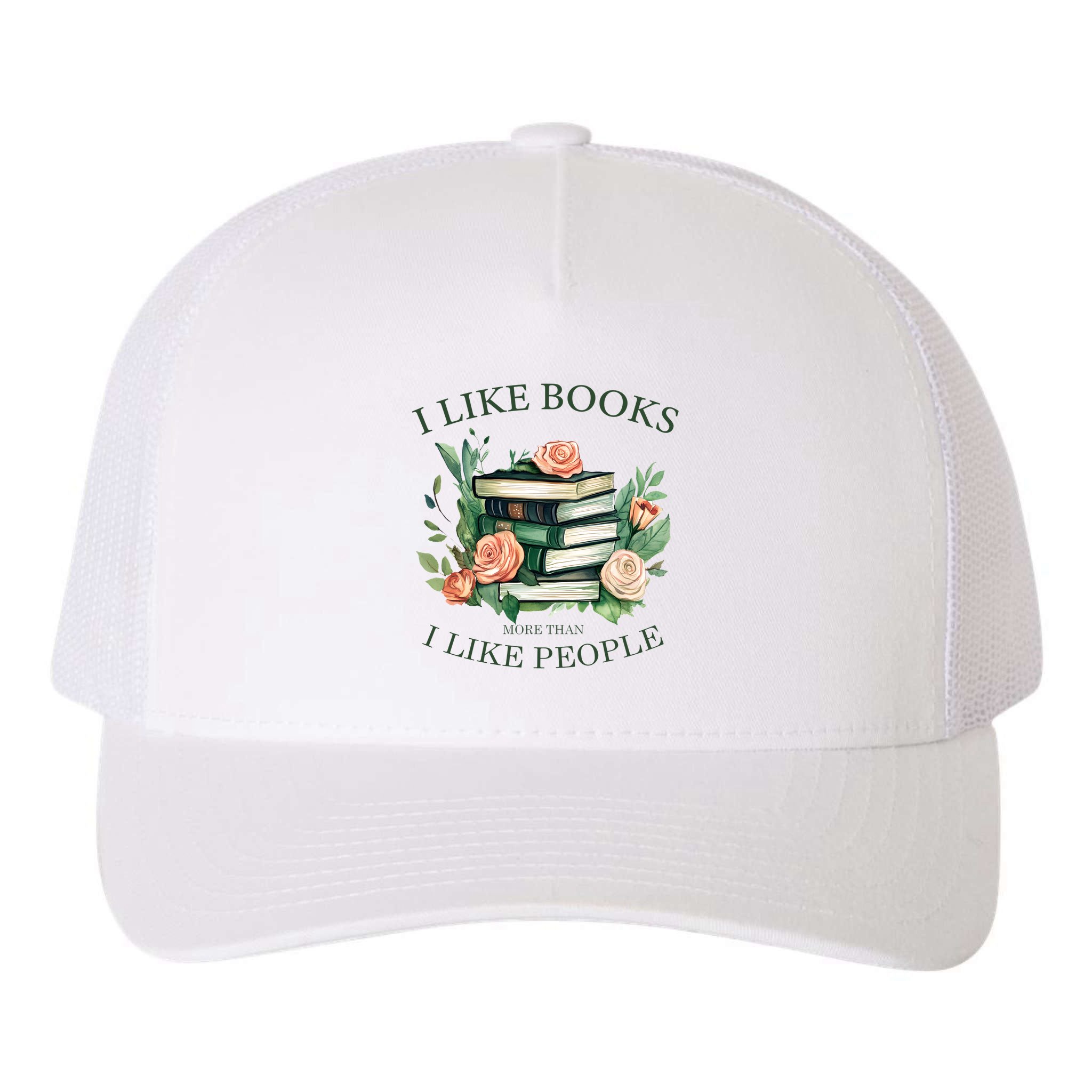 I like books more than i like people book lovers Yupoong Adult 5-Panel Trucker Hat