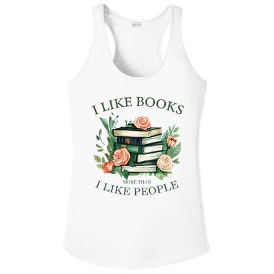I like books more than i like people book lovers Ladies PosiCharge Competitor Racerback Tank