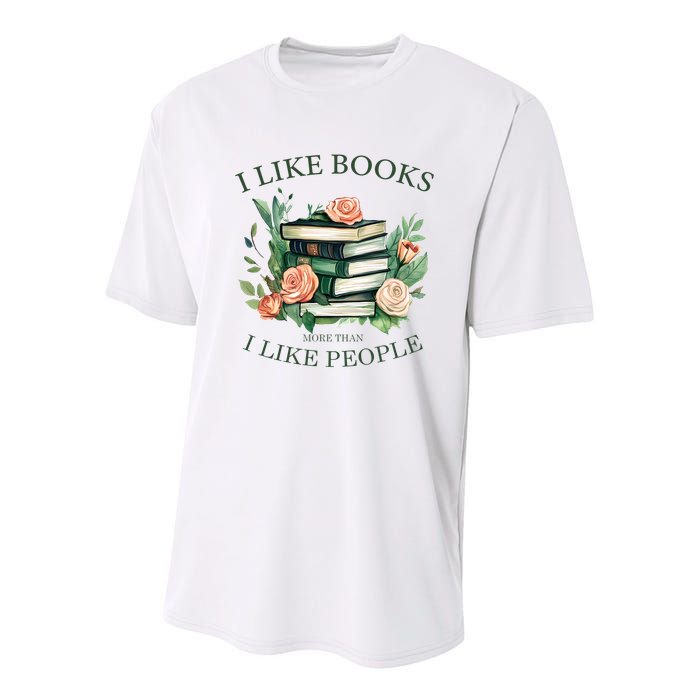 I like books more than i like people book lovers Youth Performance Sprint T-Shirt
