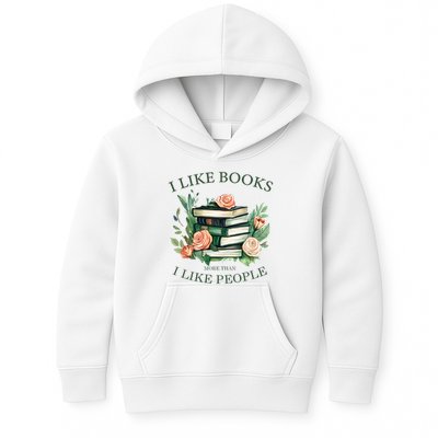 I like books more than i like people book lovers Kids Hoodie