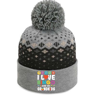 I Love Bingo And My Grand Funny Lucky Gambling Funny Gift The Baniff Cuffed Pom Beanie