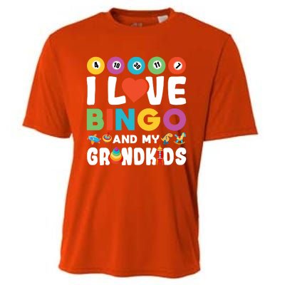 I Love Bingo And My Grand Funny Lucky Gambling Funny Gift Cooling Performance Crew T-Shirt