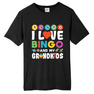 I Love Bingo And My Grand Funny Lucky Gambling Funny Gift Tall Fusion ChromaSoft Performance T-Shirt