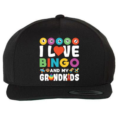 I Love Bingo And My Grand Funny Lucky Gambling Funny Gift Wool Snapback Cap