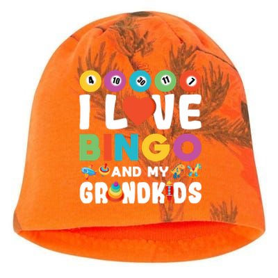 I Love Bingo And My Grand Funny Lucky Gambling Funny Gift Kati - Camo Knit Beanie