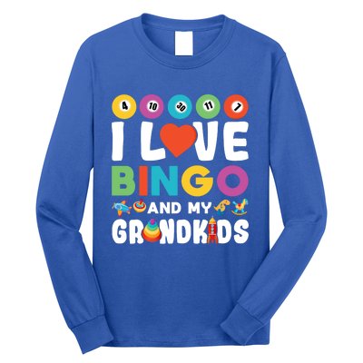 I Love Bingo And My Grand Funny Lucky Gambling Funny Gift Long Sleeve Shirt