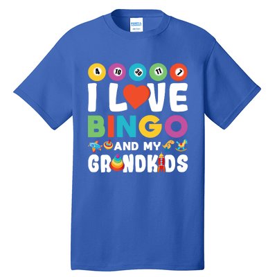 I Love Bingo And My Grand Funny Lucky Gambling Funny Gift Tall T-Shirt