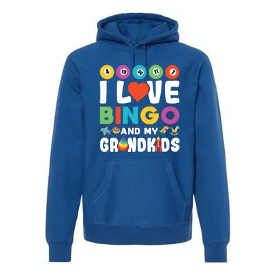 I Love Bingo And My Grand Funny Lucky Gambling Funny Gift Premium Hoodie