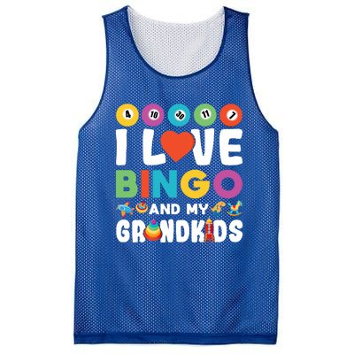 I Love Bingo And My Grand Funny Lucky Gambling Funny Gift Mesh Reversible Basketball Jersey Tank