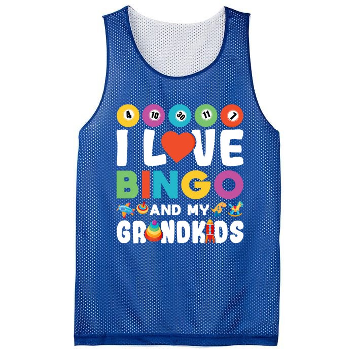 I Love Bingo And My Grand Funny Lucky Gambling Funny Gift Mesh Reversible Basketball Jersey Tank