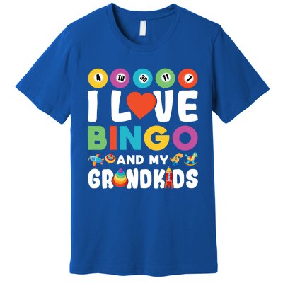 I Love Bingo And My Grand Funny Lucky Gambling Funny Gift Premium T-Shirt