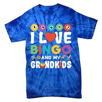 I Love Bingo And My Grand Funny Lucky Gambling Funny Gift Tie-Dye T-Shirt