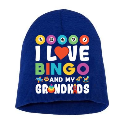 I Love Bingo And My Grand Funny Lucky Gambling Funny Gift Short Acrylic Beanie