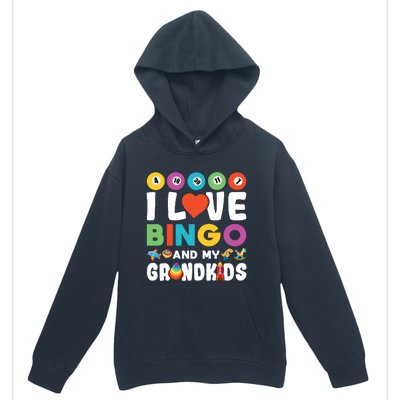 I Love Bingo And My Grand Funny Lucky Gambling Funny Gift Urban Pullover Hoodie