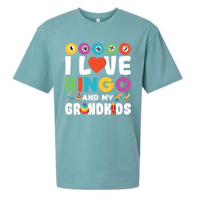 I Love Bingo And My Grand Funny Lucky Gambling Funny Gift Sueded Cloud Jersey T-Shirt