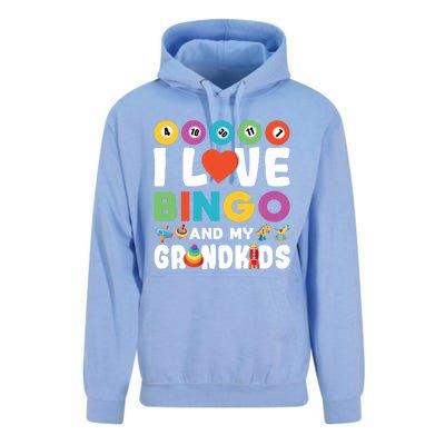 I Love Bingo And My Grand Funny Lucky Gambling Funny Gift Unisex Surf Hoodie