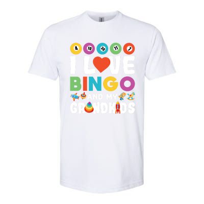 I Love Bingo And My Grand Funny Lucky Gambling Funny Gift Softstyle CVC T-Shirt