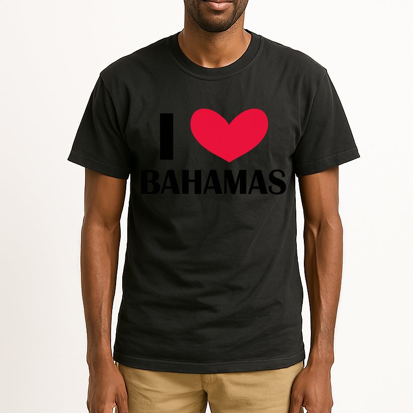 I Love Bahamas Funny Red Heart Love Bahamas Tall T-Shirt