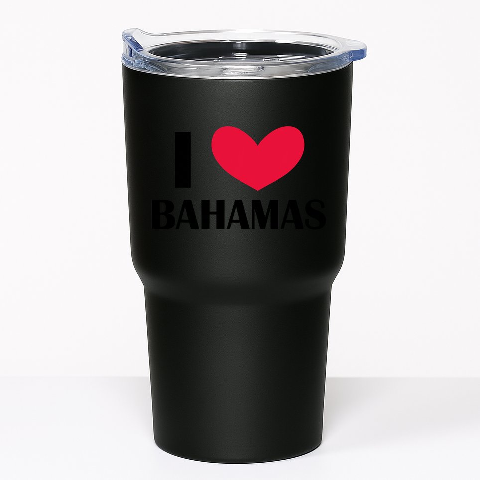 I Love Bahamas Funny Red Heart Love Bahamas Tumbler