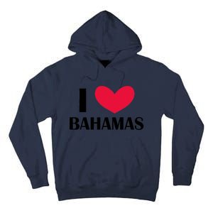 I Love Bahamas Funny Red Heart Love Bahamas Tall Hoodie