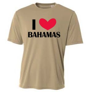 I Love Bahamas Funny Red Heart Love Bahamas Cooling Performance Crew T-Shirt