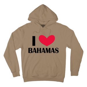 I Love Bahamas Funny Red Heart Love Bahamas Hoodie