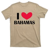 I Love Bahamas Funny Red Heart Love Bahamas T-Shirt