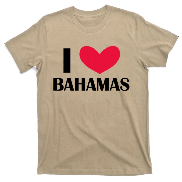 I Love Bahamas Funny Red Heart Love Bahamas T-Shirt