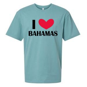 I Love Bahamas Funny Red Heart Love Bahamas Sueded Cloud Jersey T-Shirt